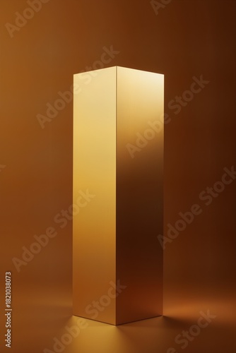 a golden pedestal on a luxurious environment