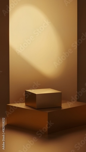 A scenario with a pedestal on a luxurious environment