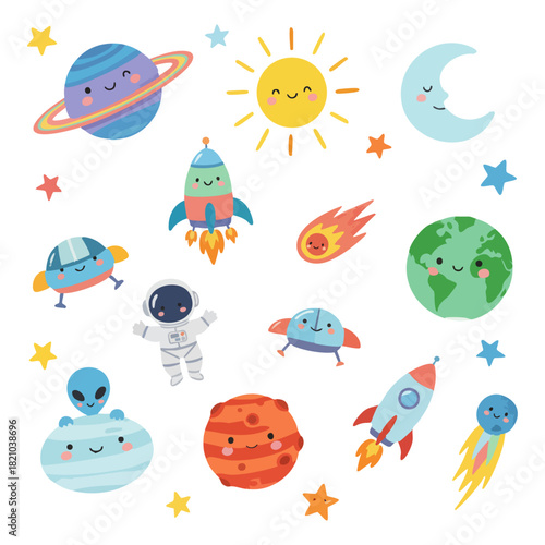 Cute Space Character Set