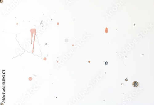 A soiled white board, smudged with various marks, stands alone against a pure white backdrop,  isolated,   concept