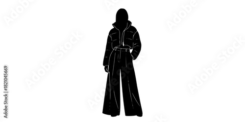 Wide Leg Trouser Cropped Puffer Jacket Streetwear Silhouette
