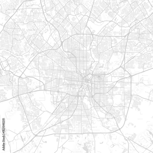 San Antonio City Map minimalist linework forms an urban blueprint of a structured where the subtle interplay of white and gray creates a clean aesthetic with precise geometry begin of sentence.