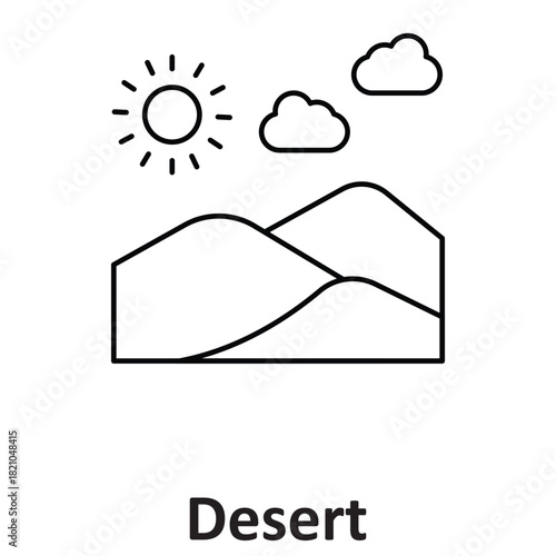 Desert Vector icon which can easily modify or edit