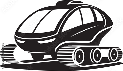 Premium Coach Bus Graphic | Modern Vehicle Outline