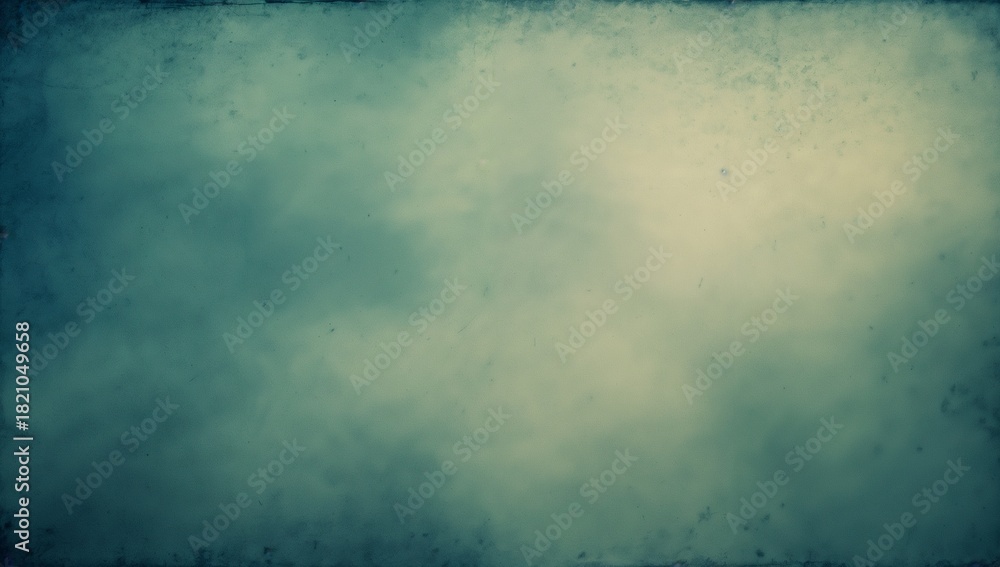 Obraz premium Filling frame teal-green textured backdrop in studio, showing cloudy gradient and speckled marks