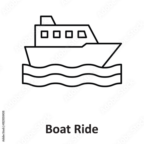 Boat Ride Vector icon which can easily modify or edit
