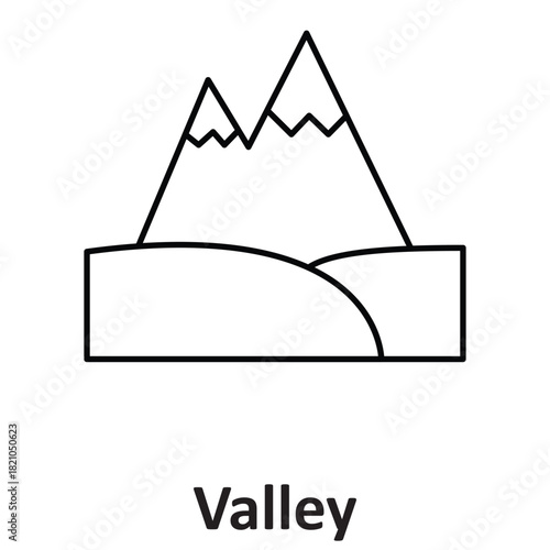 Valley Vector icon which can easily modify or edit