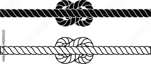 Illustration of rope knots a detailed view of intertwined strands