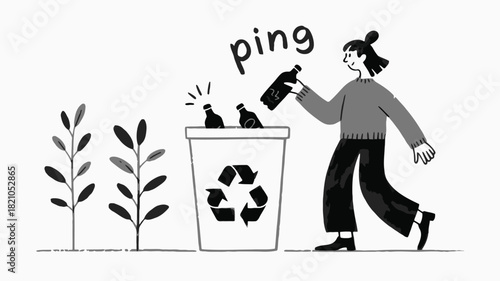 Conscious citizen casually placing a ballot into a voting box representing civic duty and democratic participation in an election