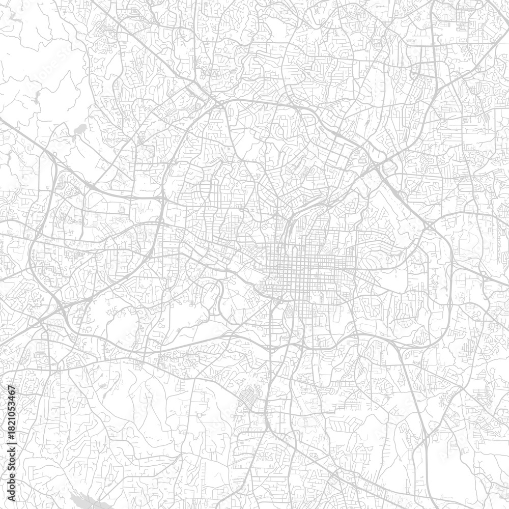 Fototapeta premium Raleigh City Map a structured urban grid in subtle monochrome reveals a s blueprint with clean minimalist linework begin of sentence, emphasizing refined linework, with balanced composition.