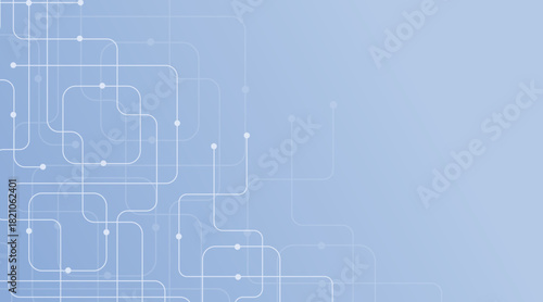 Blue white modern abstract background, Digital technology futuristic internet network connection, cloud cyber information communication, Ai big data science, innovation future tech illustration vector