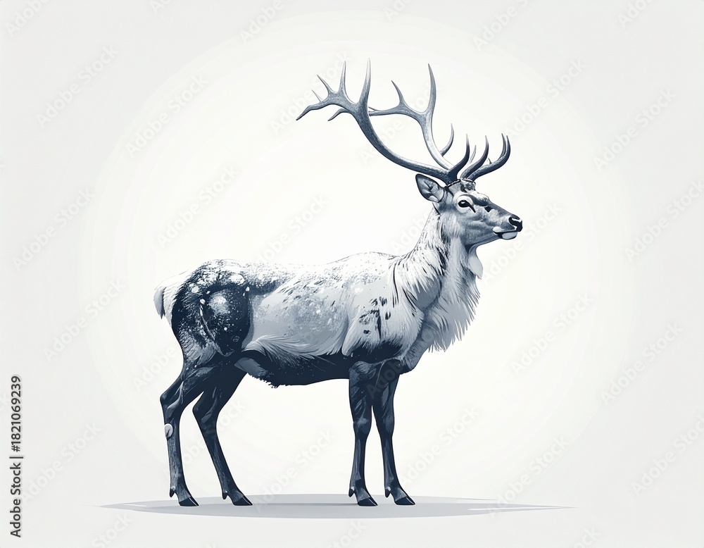 Obraz premium 鹿 イラスト