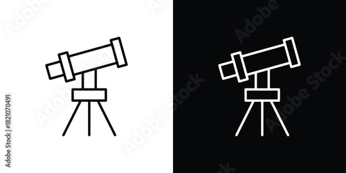 Boat Telescope icons for UI elements. High-quality vector illustration.