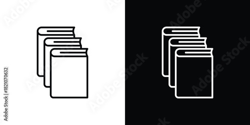 Books icons for UI elements. High-quality vector illustration.
