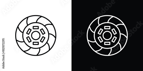 Car clutch icons for UI elements. High-quality vector illustration.