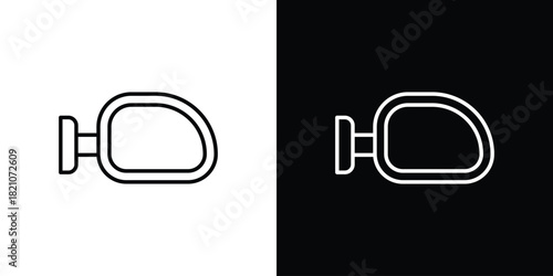 Car wing mirror icons for UI elements. High-quality vector illustration.