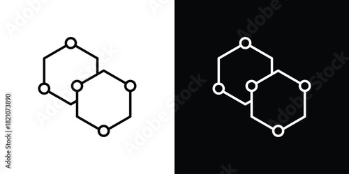 Chemical content icons for UI elements. High-quality vector illustration.