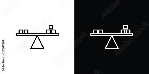 Compare icons for UI elements. High-quality vector illustration.