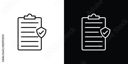 Contract coverage icons for UI elements. High-quality vector illustration.