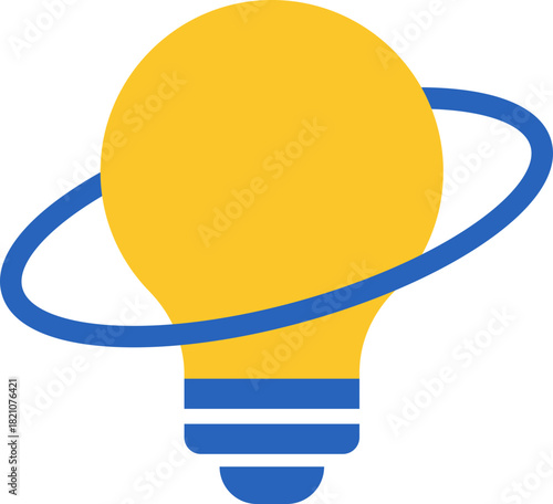 Illuminating Innovation: A Creative Light Bulb Concept with Celestial Ring Design