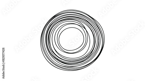 Abstract flat illustration featuring a single continuous flowing line in vibrant cmyk colors and grayscale tones