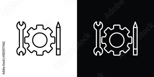 Customized icons for UI elements. High-quality vector illustration.