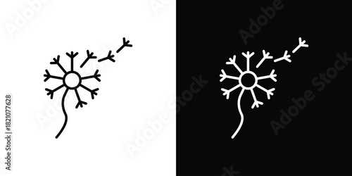 Dandelion icons for UI elements. High-quality vector illustration.