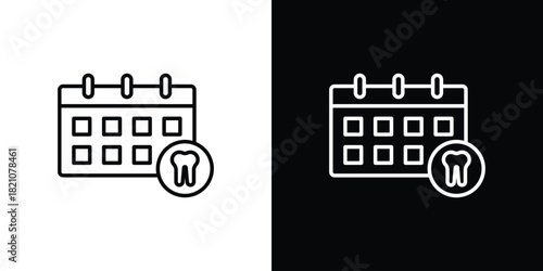 Dental appsointment icons for UI elements. High-quality vector illustration.