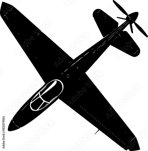  black silhouette of an airplane