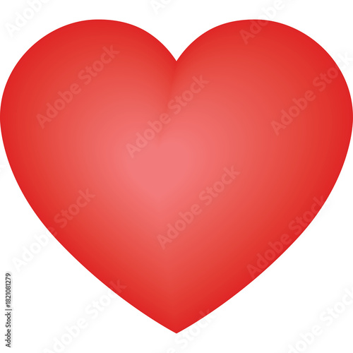 A Red Heart Shape With A Smooth Gradient Overlay Perfect For Valentines Day And Love Related Concepts