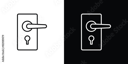 Doorknob icons for UI elements. High-quality vector illustration.
