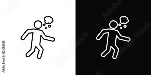 Drunk human icons for UI elements. High-quality vector illustration.