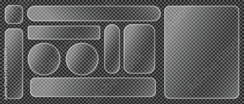 "Metallic UI shape set with rounded elements. Sleek gradient components for interface design. Perfect abstract layout assets for modern graphic projects."