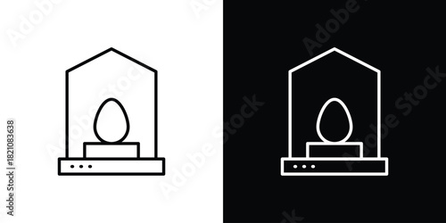 Egg incubator icons for UI elements. High-quality vector illustration.