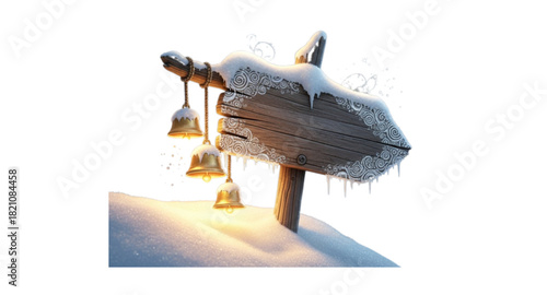 Direction signs with illuminated bells