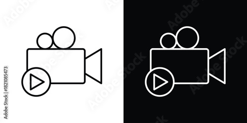 Film making icons for UI elements. High-quality vector illustration.