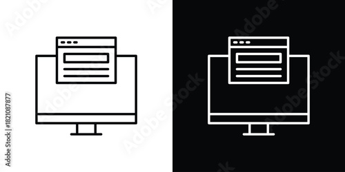 Front end icons for UI elements. High-quality vector illustration.