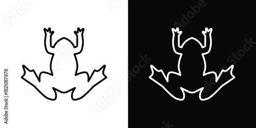 Frog icons for UI elements. High-quality vector illustration.