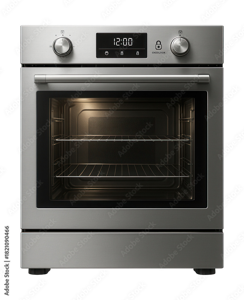 Fototapeta premium A standalone oven with a child lock for added safety in homes with kids.