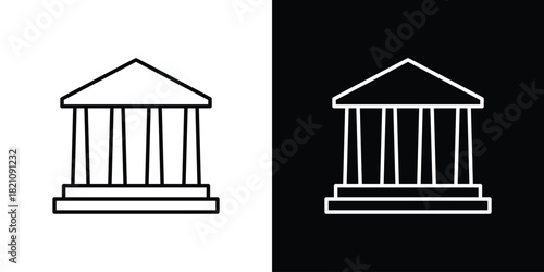 Government icons for UI elements. High-quality vector illustration.