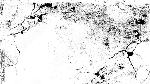 Rough black and white texture vector. Distressed overlay texture. Grunge background. Abstract textured effect. Vector Illustration. Black isolated on white background. 