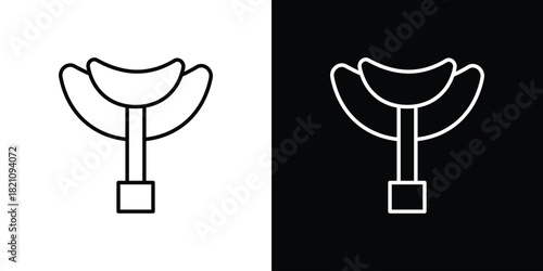 Horse saddle icons for UI elements. High-quality vector illustration.