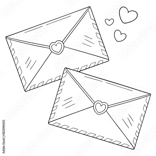 envelopes with hearts 