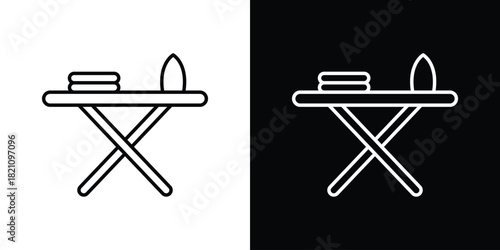 Iron board icons for UI elements. High-quality vector illustration.