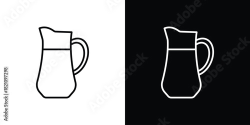Jug icons for UI elements. High-quality vector illustration.