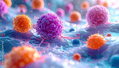 Microscopic view of macrophage and