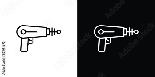 Laser gun icons for UI elements. High-quality vector illustration.