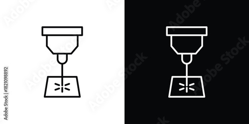 Laser machine icons for UI elements. High-quality vector illustration.