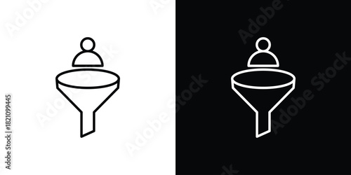 Lead conversion icons for UI elements. High-quality vector illustration.