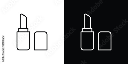 Lipstick icons for UI elements. High-quality vector illustration.